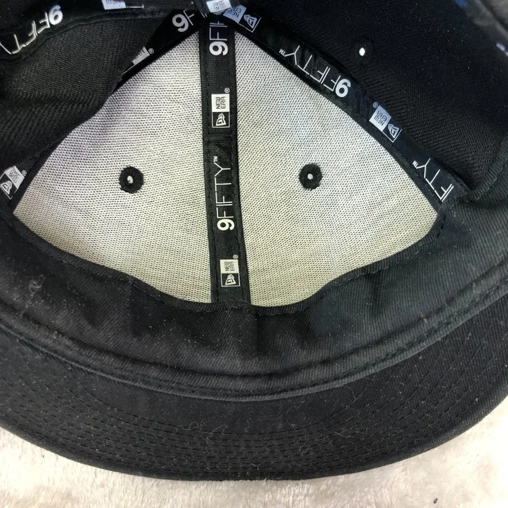 New Era MLB Toronto Blue Jays Black On Black Baseball Snapback Hat Adjustable - Picture 8 of 9